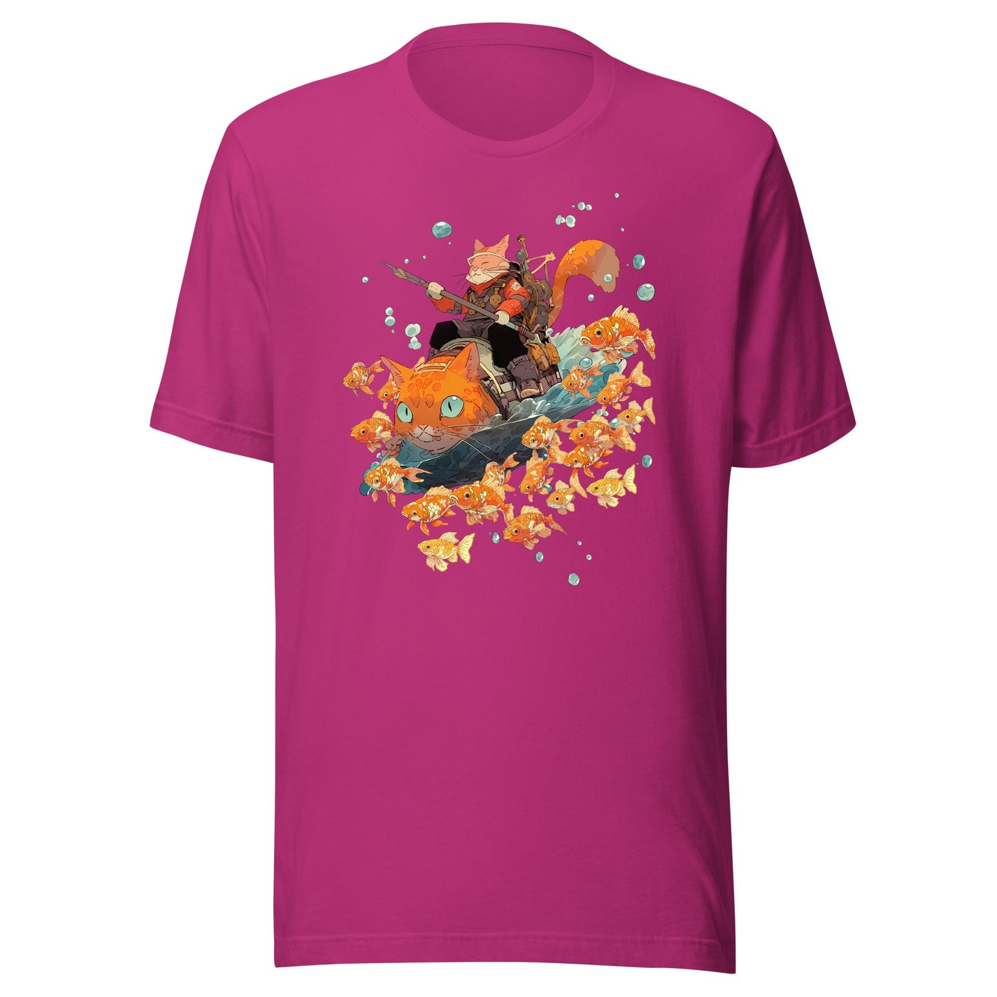 Feline Fisherman Cat Koi Shirt - Roll For Treasures