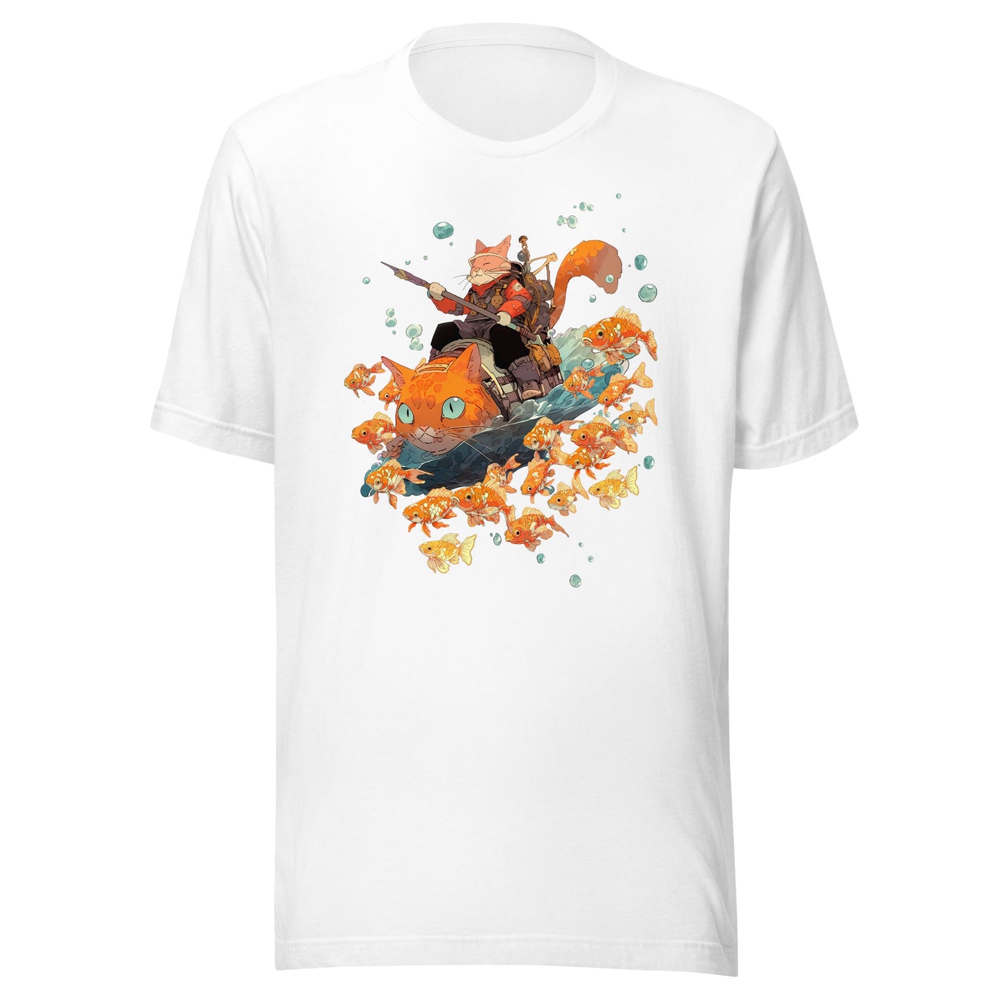 Feline Fisherman Cat Koi Shirt - Roll For Treasures