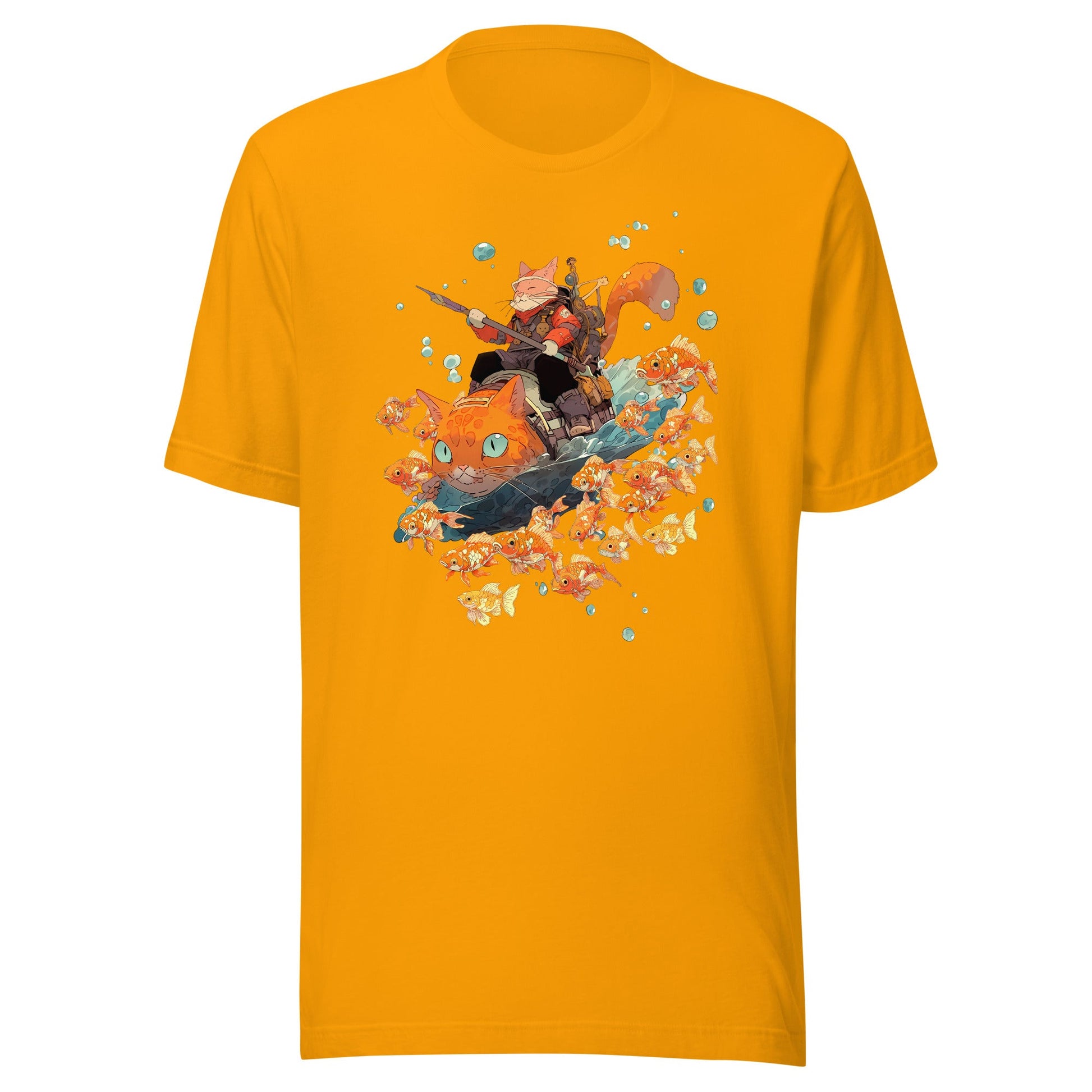 Feline Fisherman Cat Koi Shirt - Roll For Treasures